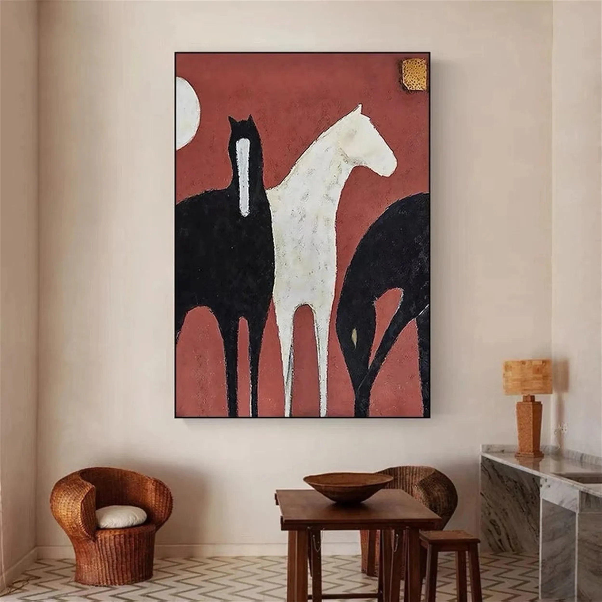 Animal Art Painting #AP006 - Handmade Wildlife Canvas Art for Home & Office Decor | Perfect for Living Room, Bedroom, or Gift