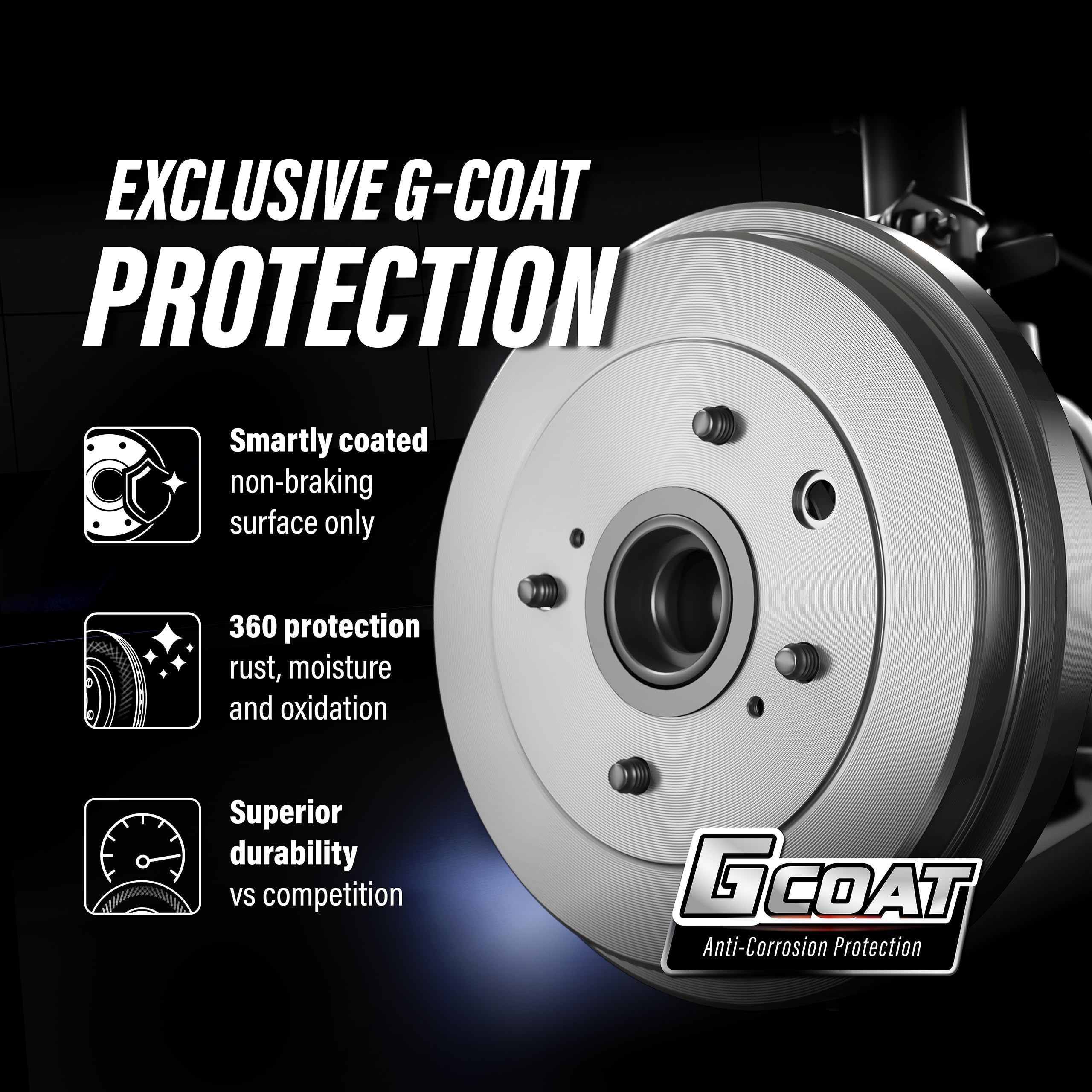 High-Quality Front & Rear Coated Disc Brake Rotors with Ceramic Pads & Drum Kit - Compatible with Chevrolet GMC Silverado 1500 & Sierra Classic KGC-101999 - Perfect for Smooth Braking & Enhanced Safety in Daily Driving & Off-Road Adventures