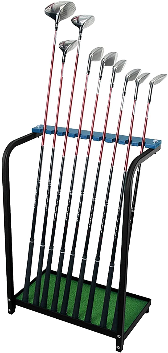 Premium 9-Slot Golf Club Stand Rack | Heavy-Duty Golf Putter & Iron Organizer | Garage & Home Storage Solution (27.56 x 10.83 x 19.69 Inches) | Perfect for Golf Bag Organization & Space Saving