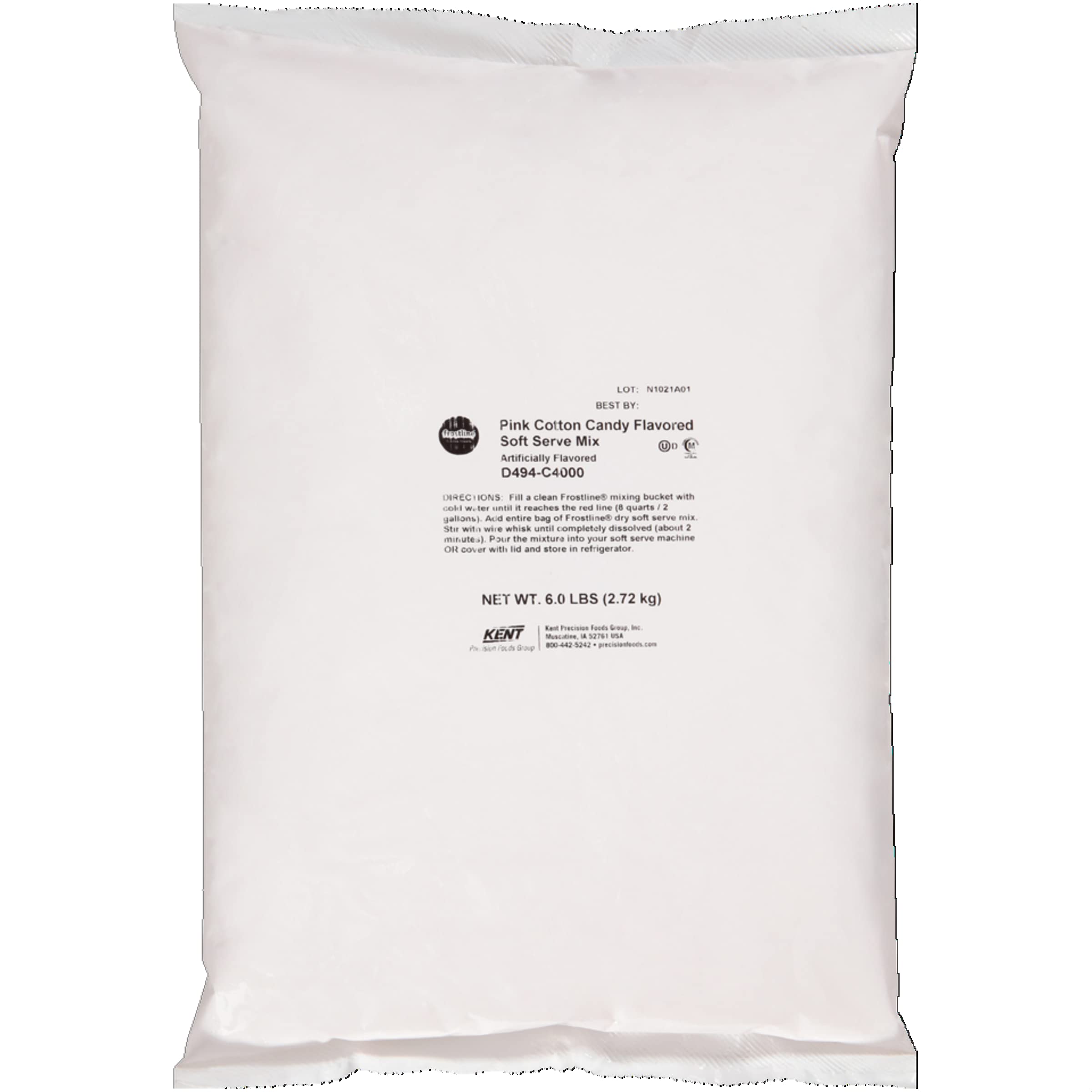 Frostline Soft Serve Ice Cream Mix - Pink Cotton Candy Flavor (6 Pack) | Perfect for Ice Cream Shops, Parties & Summer Treats