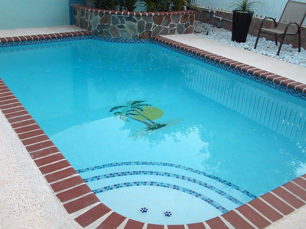Palm Tree 2 Ceramic Swimming Pool Mosaic Tile (36