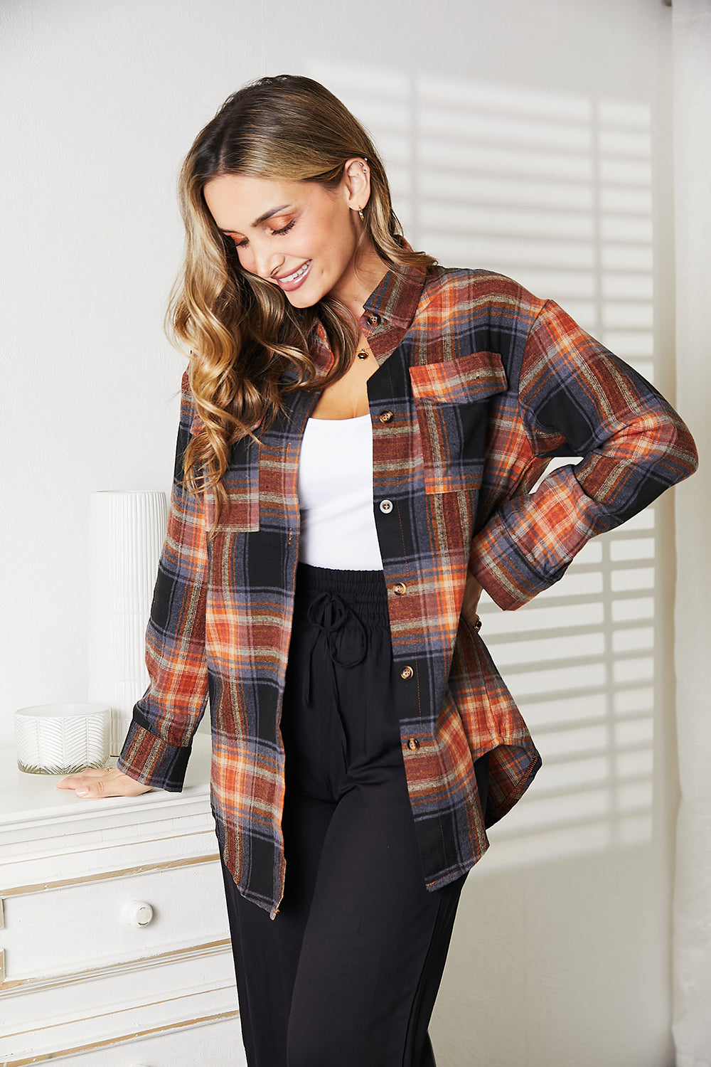 Stylish Plaid Dropped Shoulder Shirt for Men & Women | Casual & Comfortable Flannel Shirt | Perfect for Fall, Winter, and Outdoor Activities