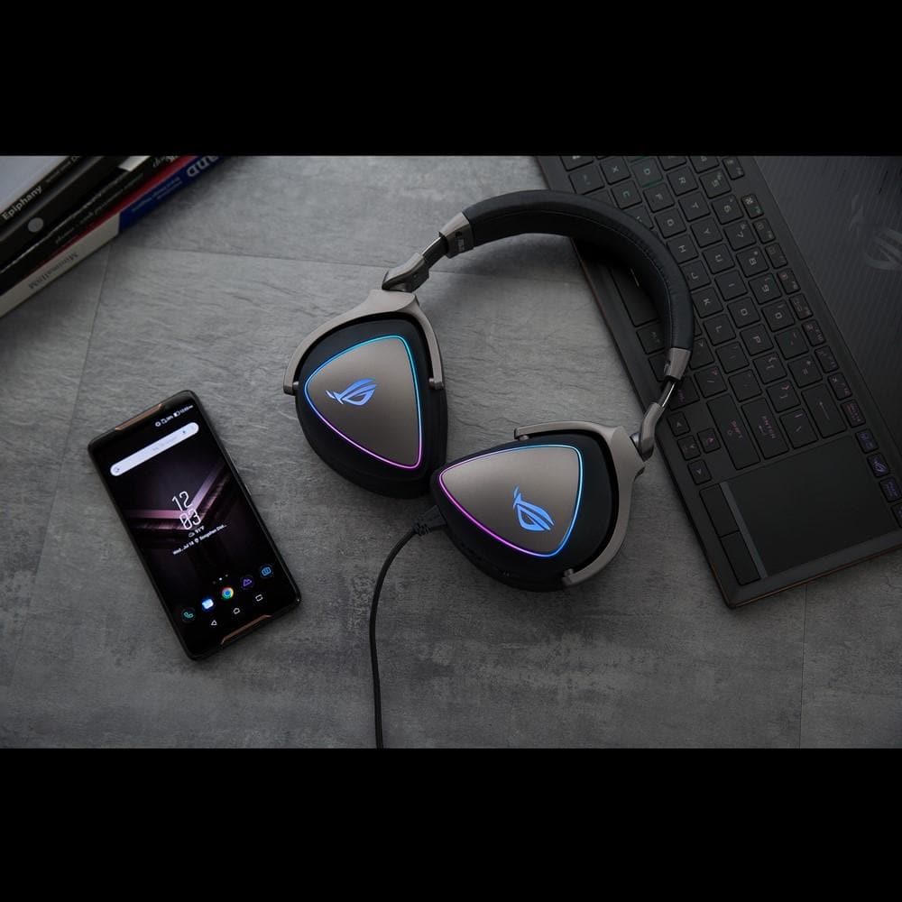 ASUS ROG Delta S Type-C Gaming Headset with Hi-Res ESS DAC, RGB Lighting & 7.1 Surround Sound - Perfect for PC, PS5, Xbox & Mobile Gaming