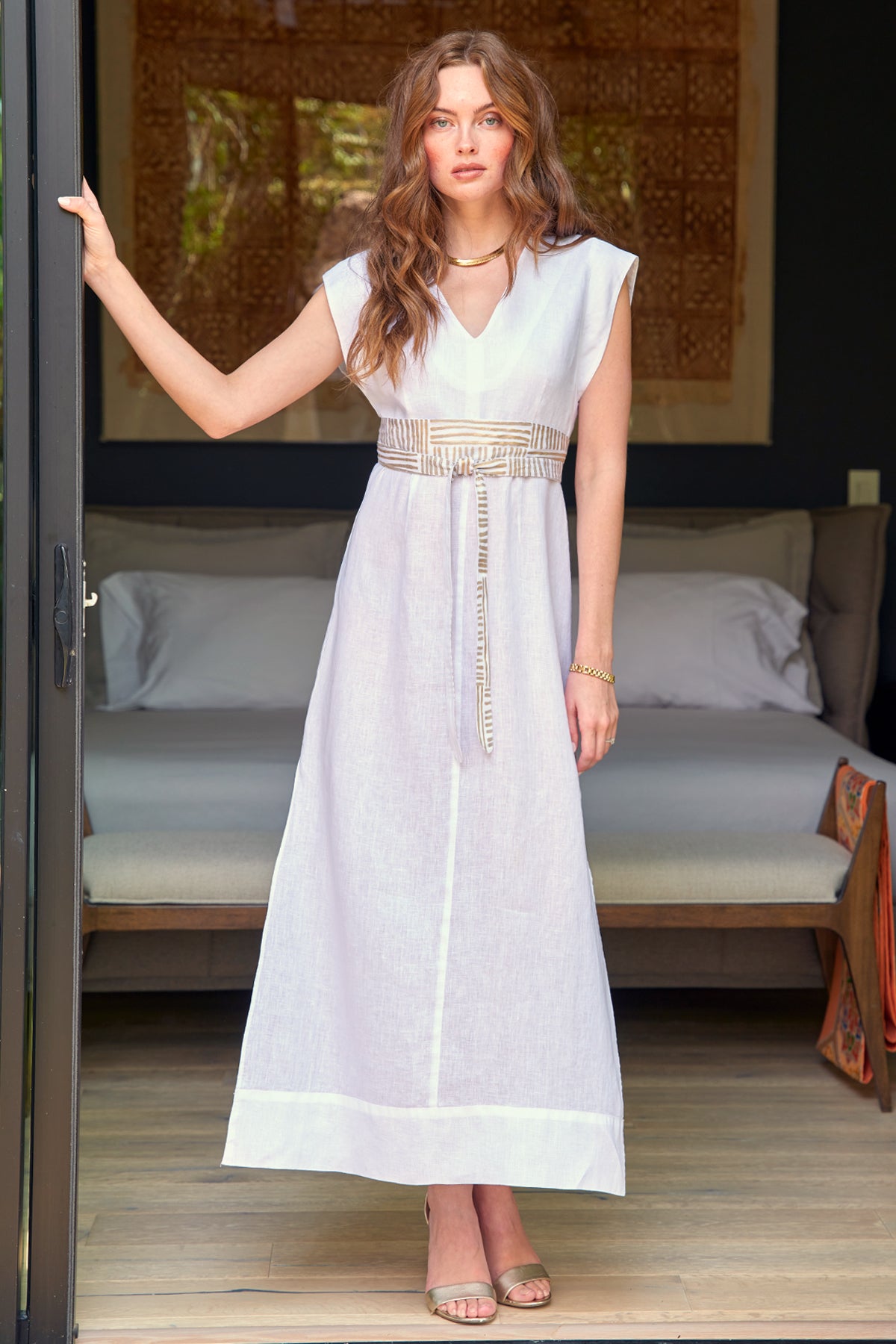 Beverly Long Shirt Dress - Navy Blue Washed Linen Maxi Dress for Women | Casual Summer Dress for Beach, Travel & Everyday Wear