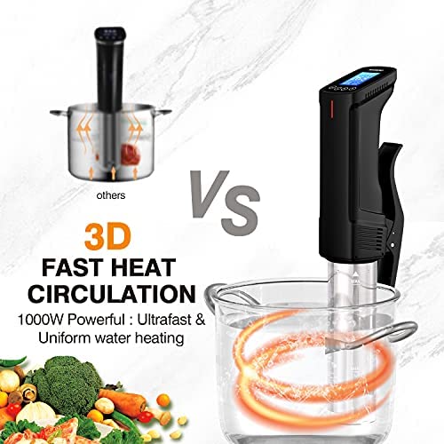 **Inkbird 1000W WiFi Sous Vide Cooker with Vacuum Sealer & APP Control - Preset Recipes, Automatic Air Sealing for Perfect Steaks, Chicken, Fish - Ideal for Home Chefs & Meal Prep**