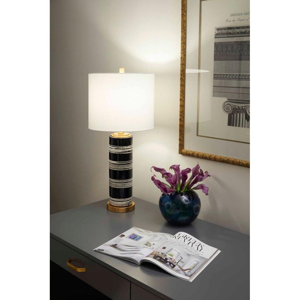 Cyan Design 10951 Bristle Brush Table Lamp - Blue Modern Desk Lamp for Bedroom, Living Room & Office Decor - Stylish Accent Lighting for Home & Workspace