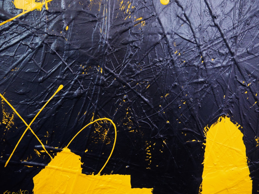 Golden Disclosure 240cm x 100cm Abstract Textured Wall Art - Modern Canvas Painting for Living Room, Bedroom & Office Decor