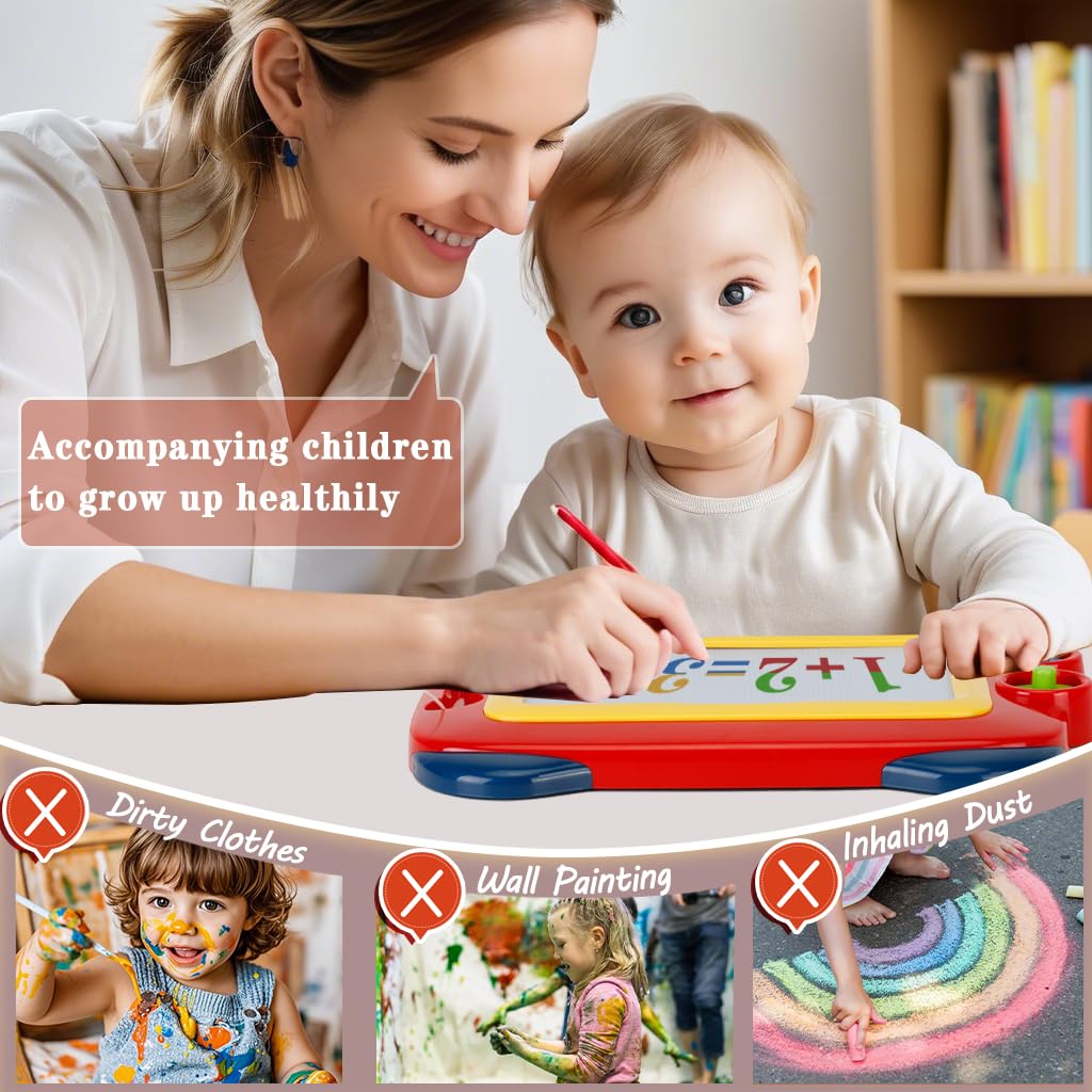 Magnetic Drawing Board for Toddlers 1-3 - Kids Travel & Learning Toy Gift