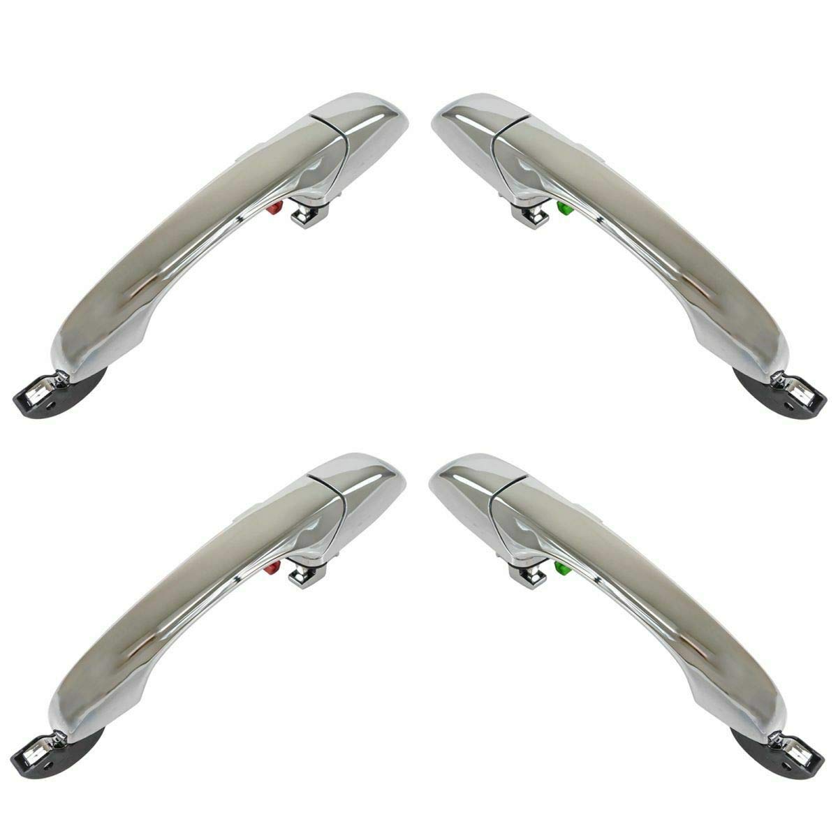 4-Piece Chrome Exterior Door Handle Kit for Dodge Caliber & Jeep Patriot - Durable Replacement Handles for Trucks and SUVs - Perfect for Off-Roading and Daily Commuting