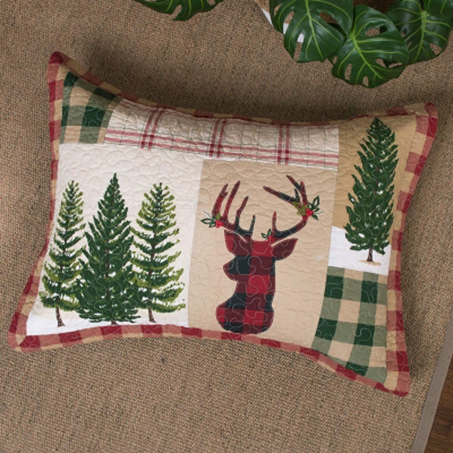 3-Piece Christmas Themed Bedspread Set - Cotton Snowman, Reindeer & Christmas Tree Design for Holiday Decor - Perfect for Bedroom, Living Room & Festive Home Decor