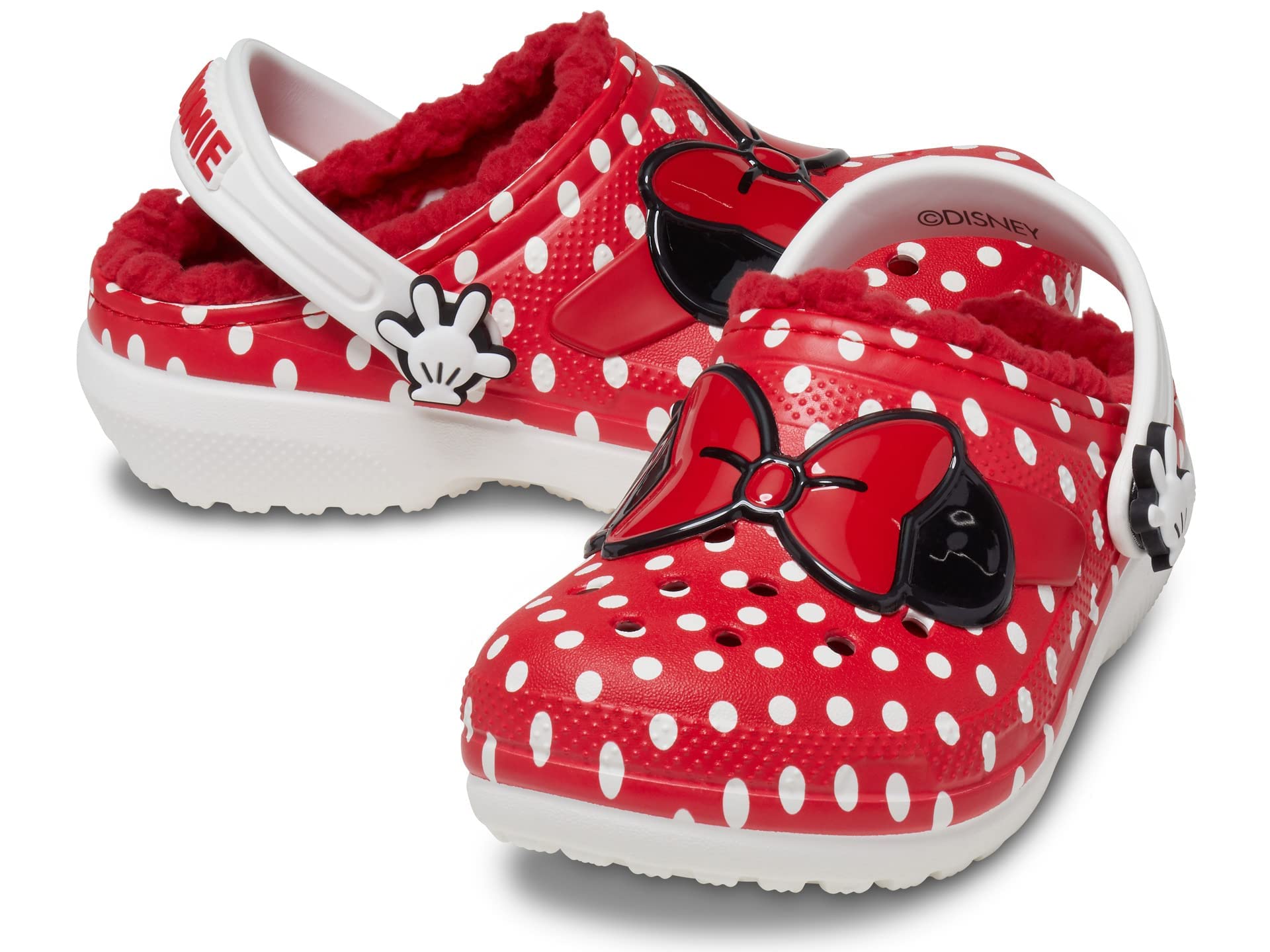 Crocs Unisex-Child Classic Lined Disney Clogs | Mickey & Minnie Mouse Shoes & Slippers | Warm Winter Indoor/Outdoor Footwear for Kids