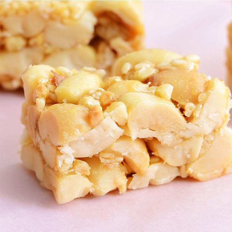 Crispy Peanut Candy Squares - 9.5oz Crunchy Peanut Brittle Snacks for Gifts, Parties & Movie Nights - Sweet Treats for Holidays & Office Break Time