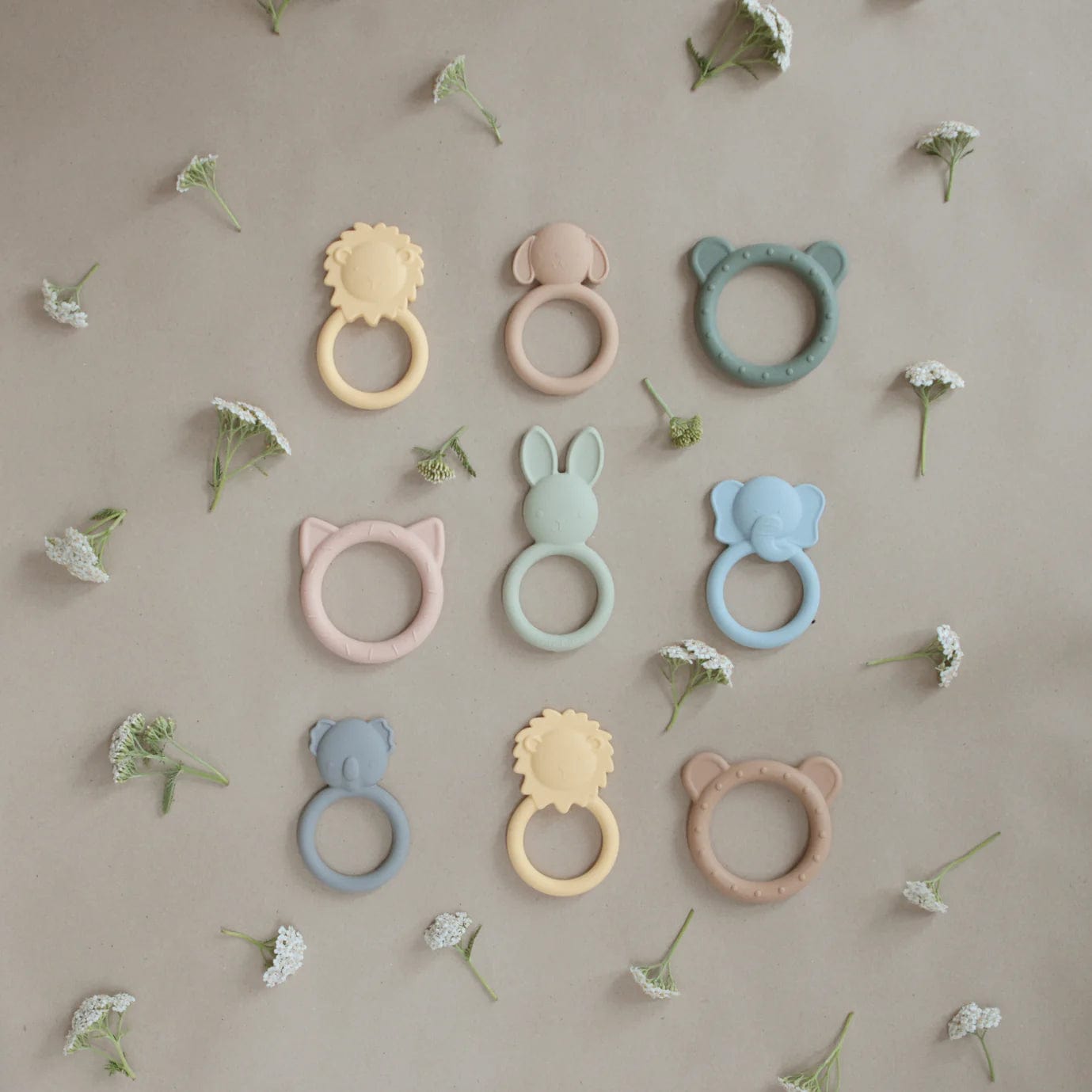 Mushie Cat Teether - BPA-Free Silicone Baby Teething Toy for Soothing Sore Gums | Perfect for Infants & Toddlers | Cute Animal Design for Playtime & Teething Relief