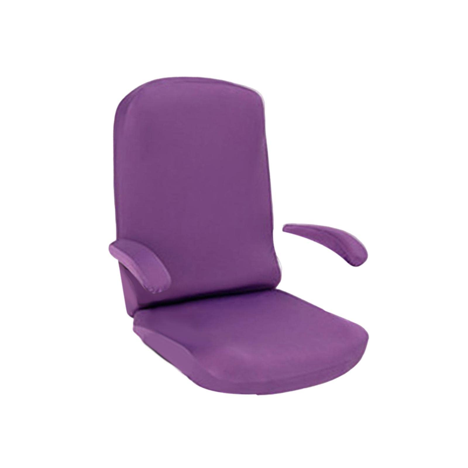 Stretchable Swivel Computer Chair Cover with Armrest Covers - Anti-Dirty Slipcover, Machine Washable Rotating Chair Protector for Home Office (Purple) - Perfect for Gaming, Working & Study Sessions