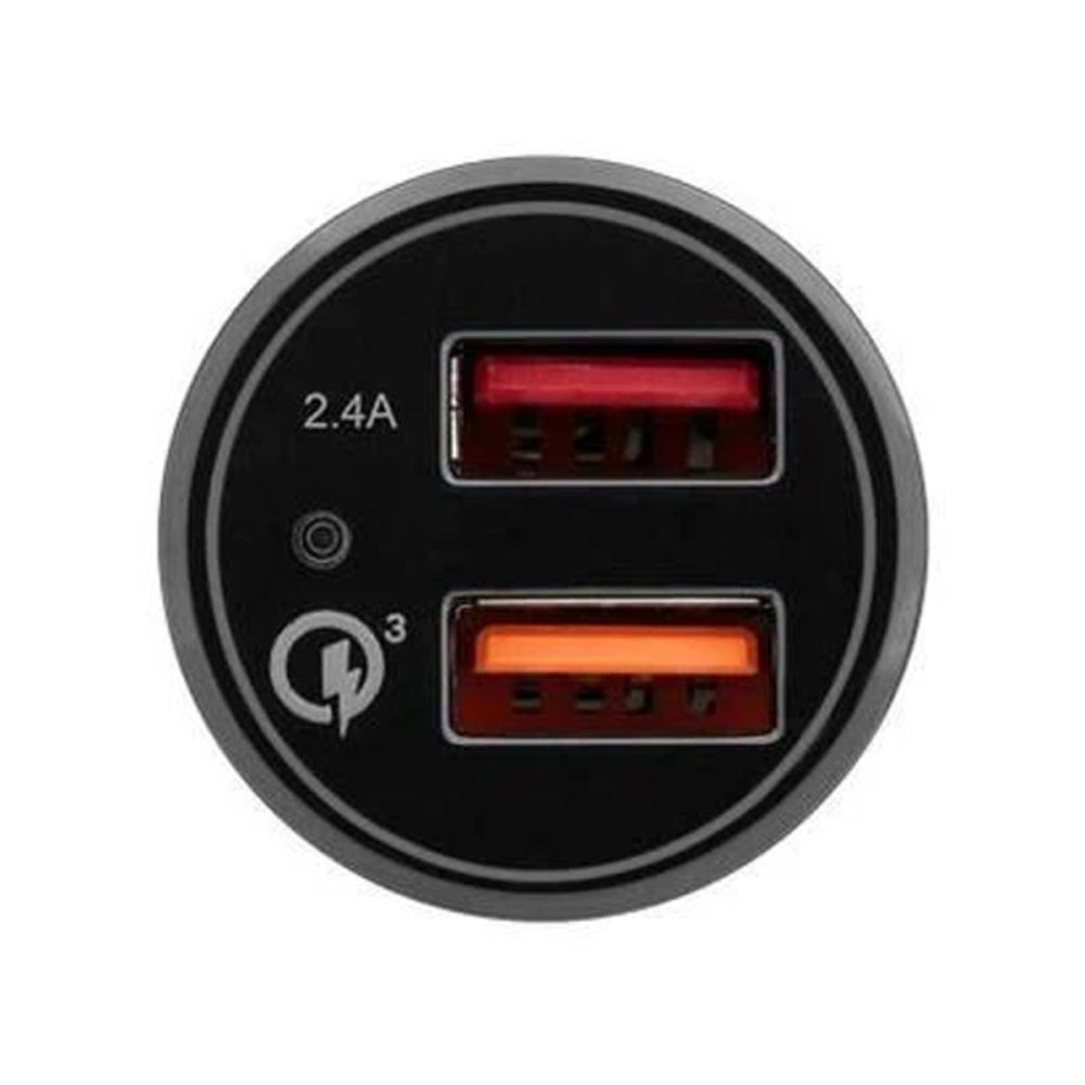 3sixT Fast Car Charger 5.4A Dual Port USB Adapter with 1m Micro USB Cable - Quick Charge for iPhone Android Smartphones While Driving