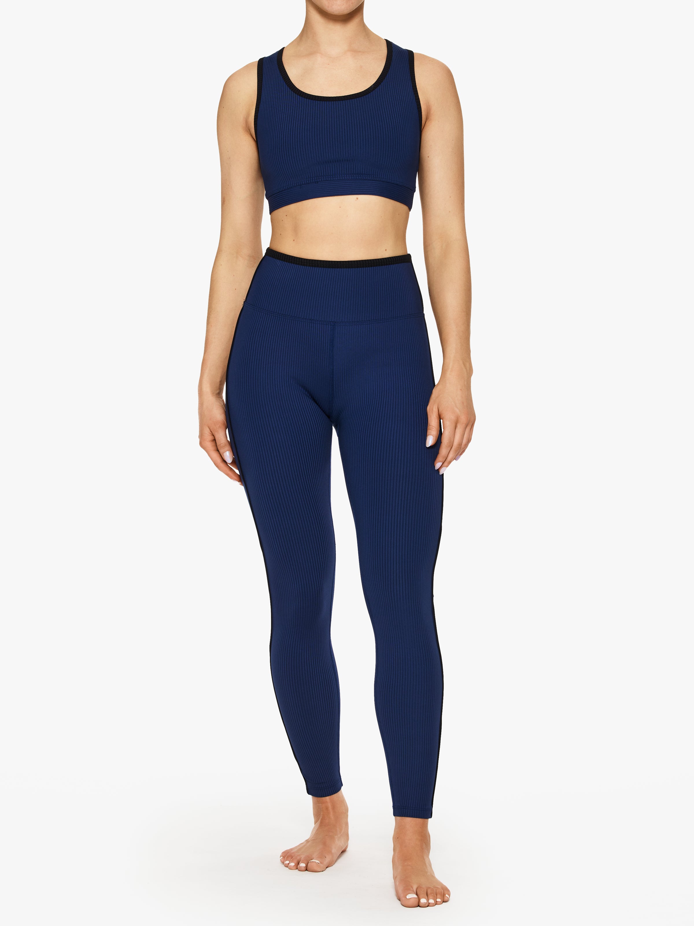 Year Of Ours Ribbed Two Tone Sports Bra - High Support Workout Top for Yoga, Running & Gym | Women's Athletic Wear