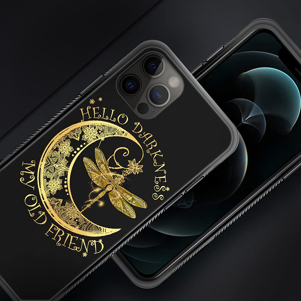 Compatible iPhone 11 Pro Max Case - Moon Dragonfly Pattern Hard PC Back & Soft TPU Bumper Protective Cover for Women | 6.5 Inch Shockproof Non-Slip Phone Case | Perfect for Outdoor Activities, Travel & Daily Use