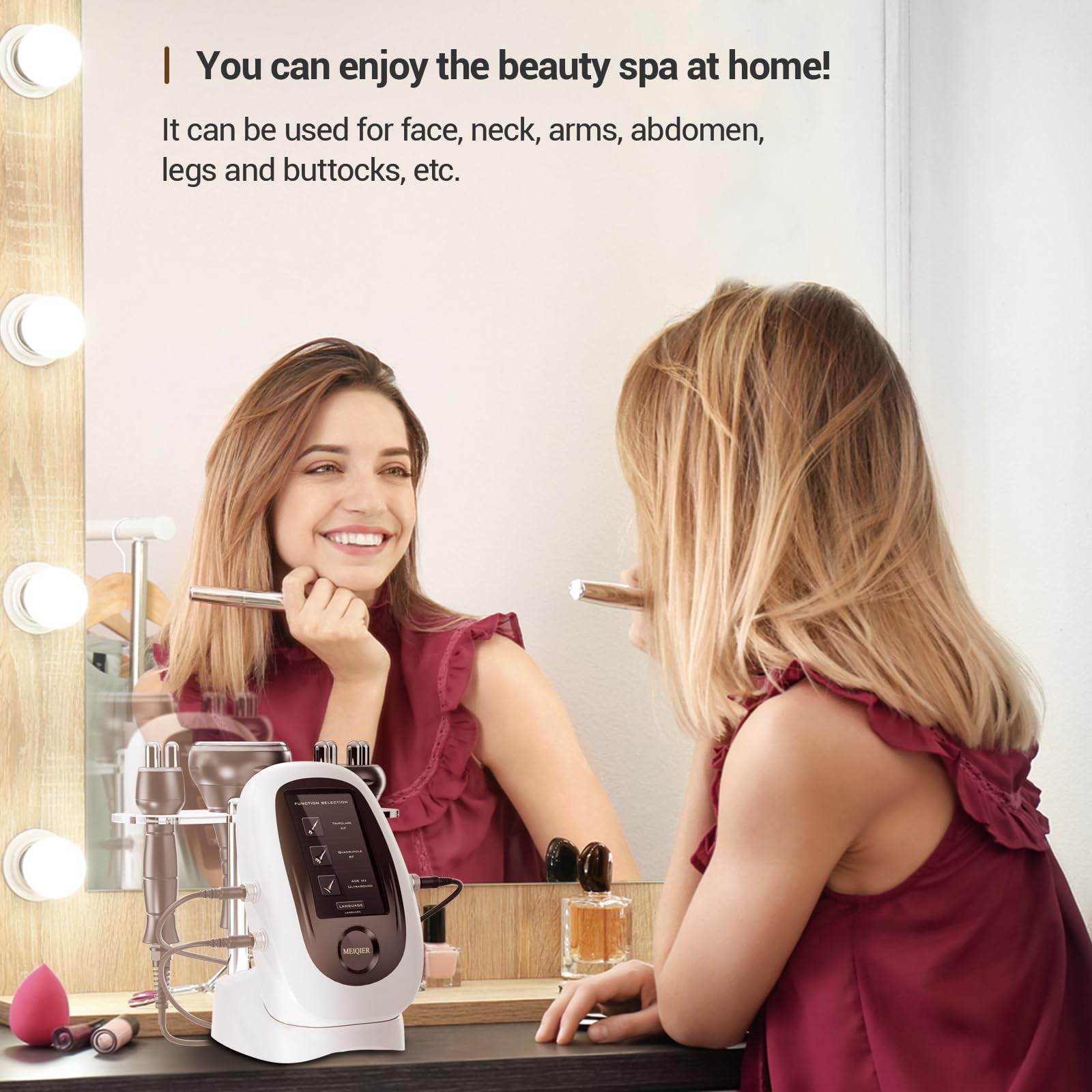 Elitzia ETD102 3-in-1 RF Cavitation & Ultrasound Body Shaping Machine - 80K Professional Beauty Equipment for Home Use | Multifunctional Facial & Body Massager | Skin Tightening, Cellulite Reduction & Body Contouring | Perfect for Home Spa, Salon Treatments & Self-Care Routines