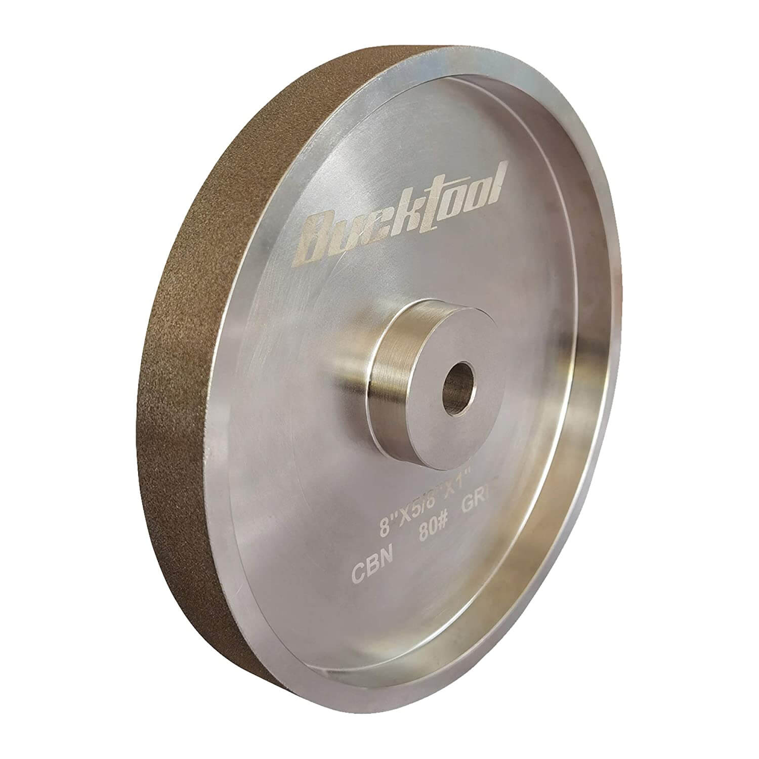 BUCKTOOL 8-Inch CBN Grinding Wheel for High Speed Steel Tools - 180 Grit, 1-Inch Wide, 5/8 Arbor - Perfect for Sharpening Knives, Chisels, and Woodworking Tools
