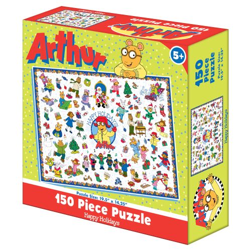 Arthur Happy Holidays Winter Fun Jigsaw Puzzle - 150 Piece Christmas Puzzle for Kids & Adults - Perfect for Family Game Night & Winter Holiday Activities
