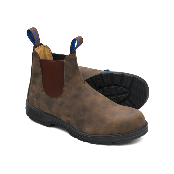 Blundstone 584 Winter Thermal Classic Boots - Rustic Brown Leather Chelsea Boots for Men & Women | Waterproof & Insulated for Cold Weather, Hiking & Outdoor Activities