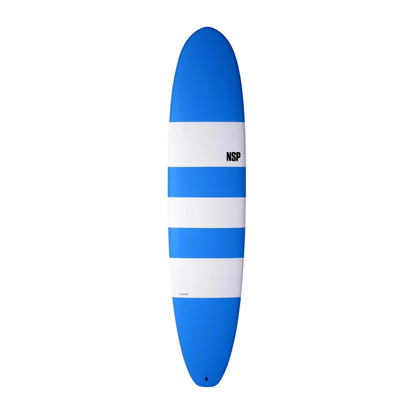 NSP Elements HDT Longboard 10' Surfboard with Blue Stripes - Futures Fin System - Perfect for Beginners & Wave Riding