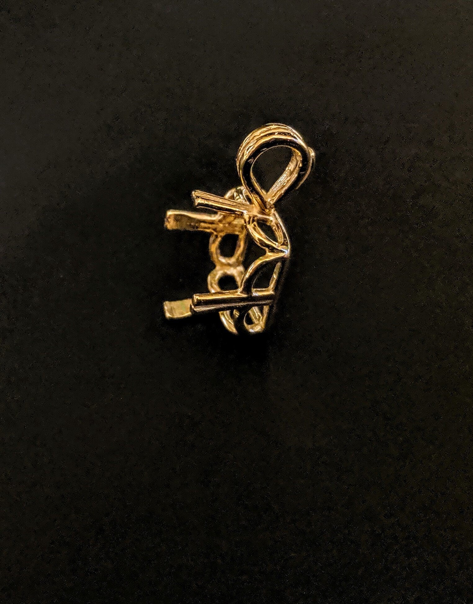 Solid Sterling Silver or 14kt Gold 10mm 14mm Square 4 Prong Pendant Setting - Handcrafted in USA | Perfect for Jewelry Making, DIY Necklace & Custom Engagement Ring Designs