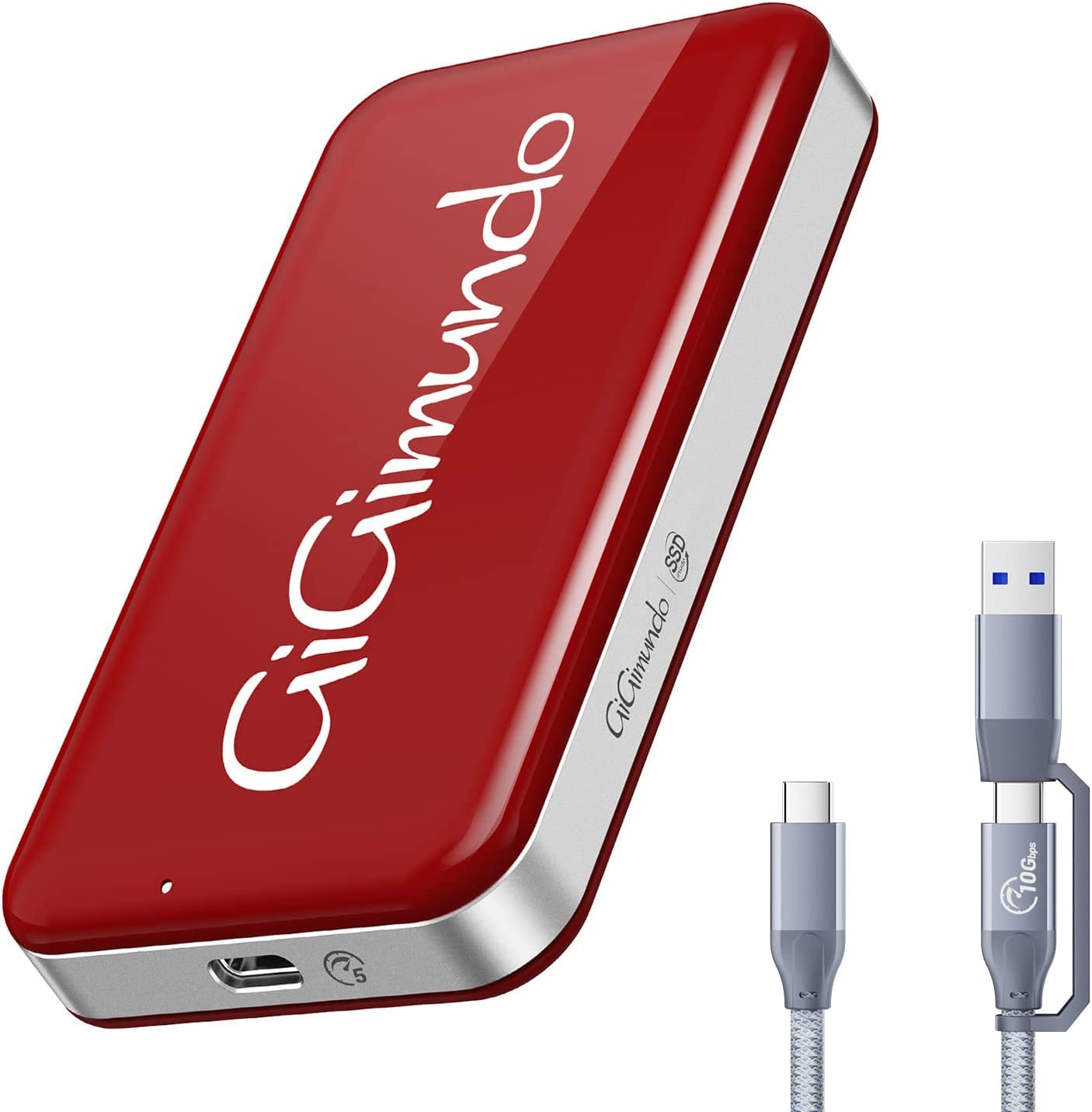 GiGimundo 256GB Portable SSD - USB-C 3.1 External Solid State Drive with 5Gbps Speed | Compatible with PS5, PS4, Xbox, PC, Mac, Laptop & Smartphone | Perfect for Gaming, Work & Travel Data Storage