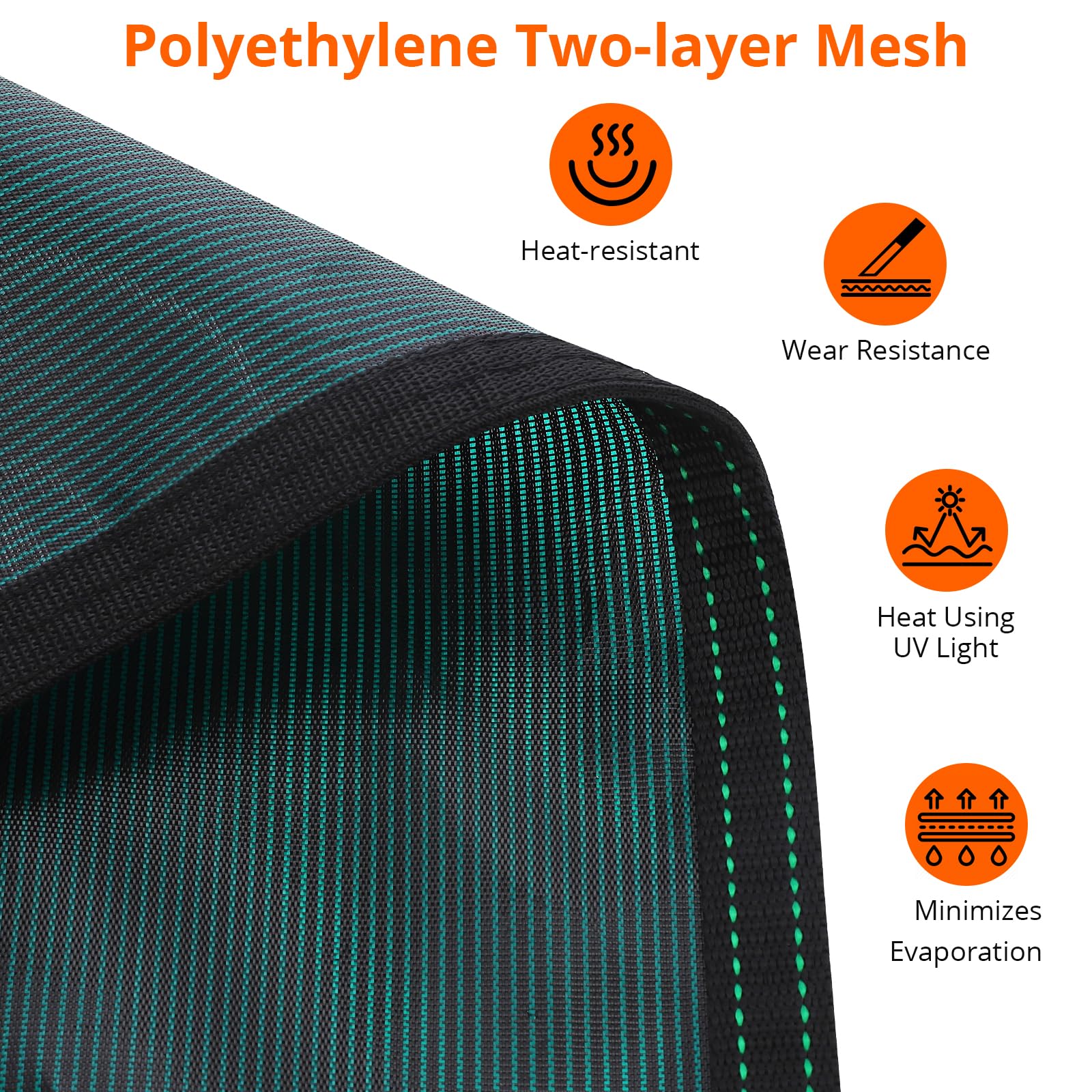GARVEE 18x34ft Inground Pool Safety Cover with Center Steps - Heavy Duty Mesh Net, Complete Installation Kit & Anchors - Fits 16x32ft Swimming Pools - Perfect for Backyard, Family, and Pet Safety Protection