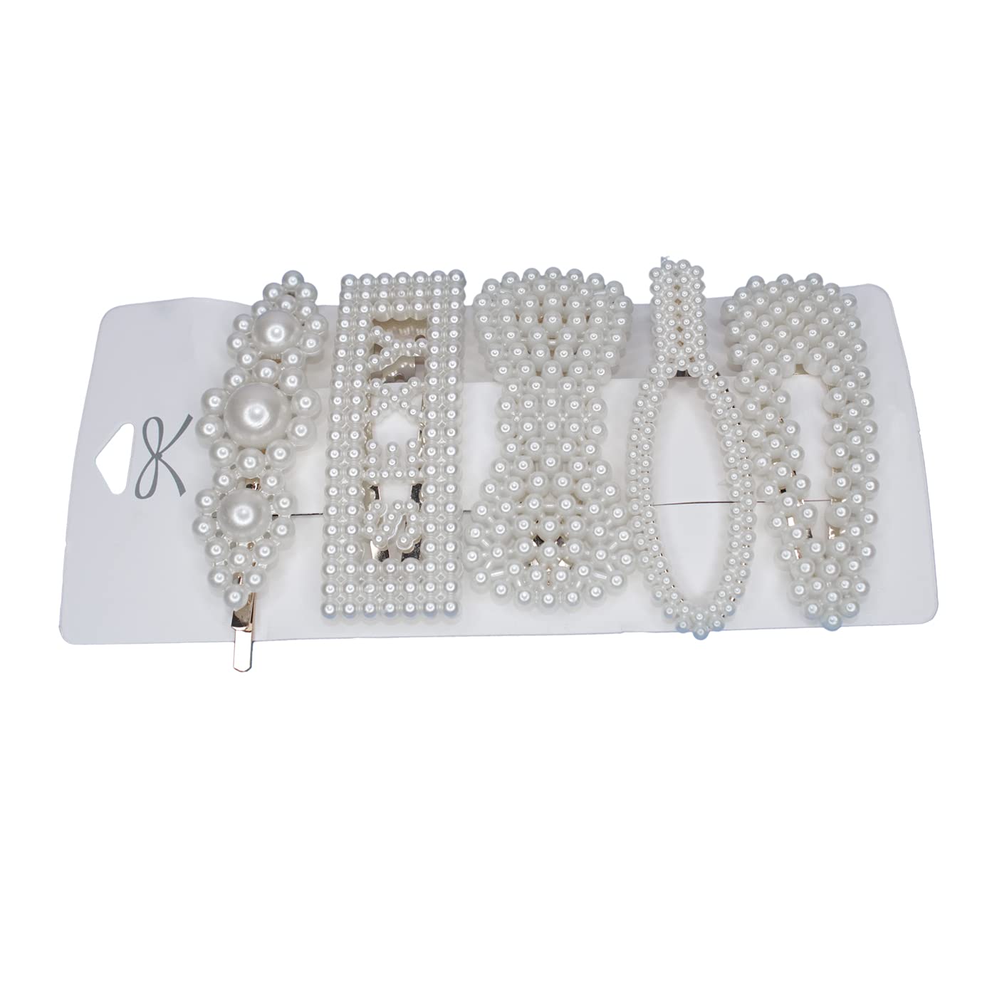 Pearl Hair Clips for Women - 6 Pcs Hair Accessories for Styling & Ties