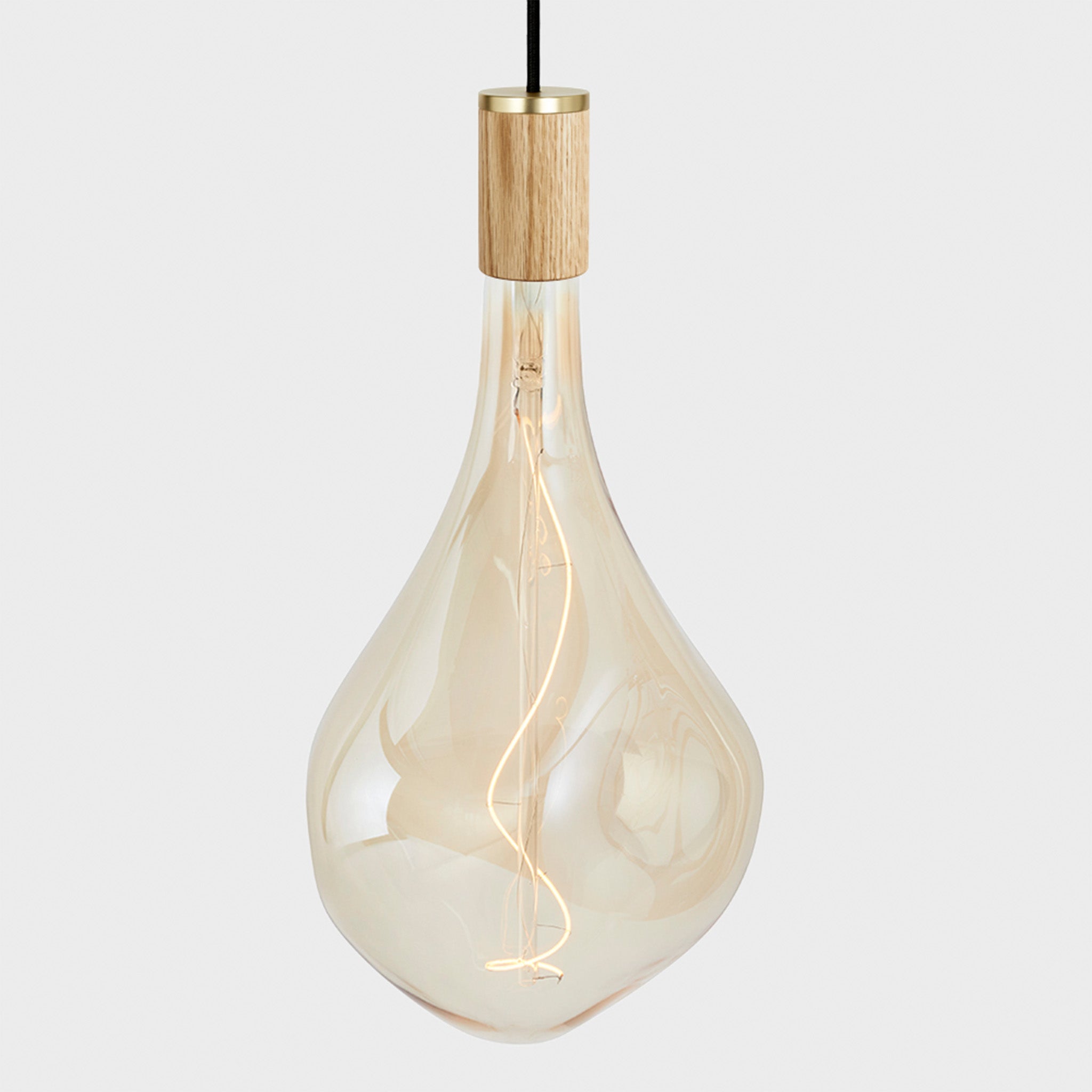 Voronoi III Modern Oak Wood Pendant Light - Handcrafted Scandinavian Style Ceiling Lamp for Dining Room, Kitchen Island & Living Room Decor