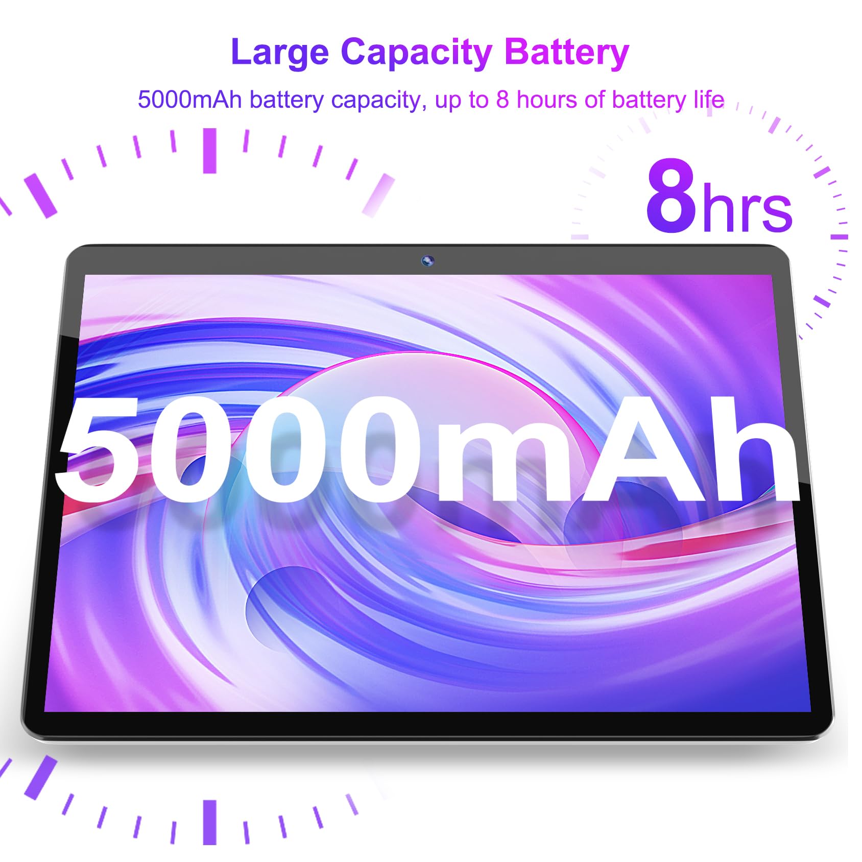 SGIN 10 Inch Android Tablet - 2GB RAM 64GB Storage, Quad-Core Processor, 5000mAh Battery, 6MP Camera, 5G WiFi, IPS HD Touch Screen, Bluetooth (Black) - Perfect for Work, Study, Streaming & Gaming