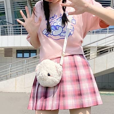 Cute Japanese Lolita Bear Plush Shoulder Bag - Stylish Crossbody Purse & Wallet for Women - Perfect for Cosplay, Anime Conventions & Daily Use