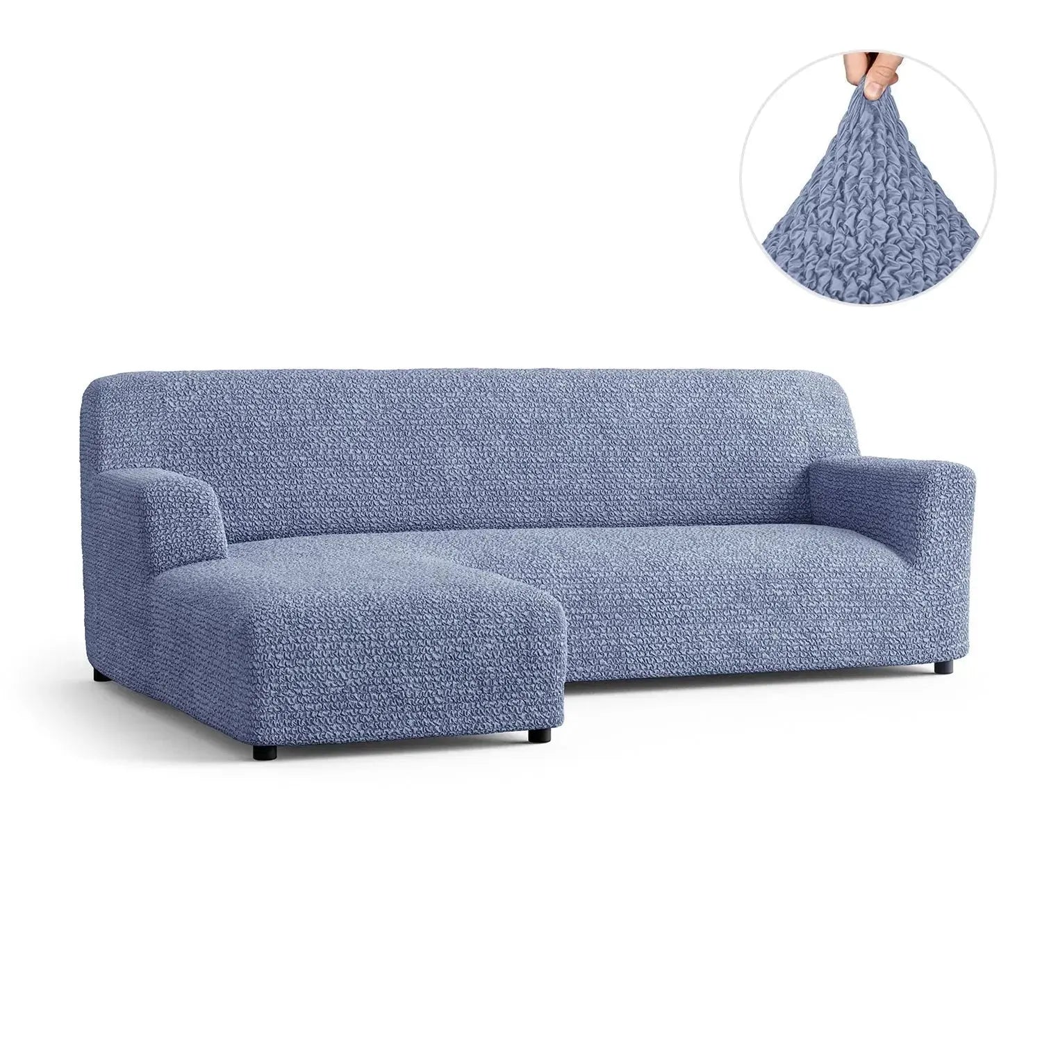 L-Shaped Sofa Slipcover with Left Chaise - Soft Microfiber Stretchable Couch Cover - Perfect for Living Room, Sectional Sofa Protection & Home Decor Upgrade