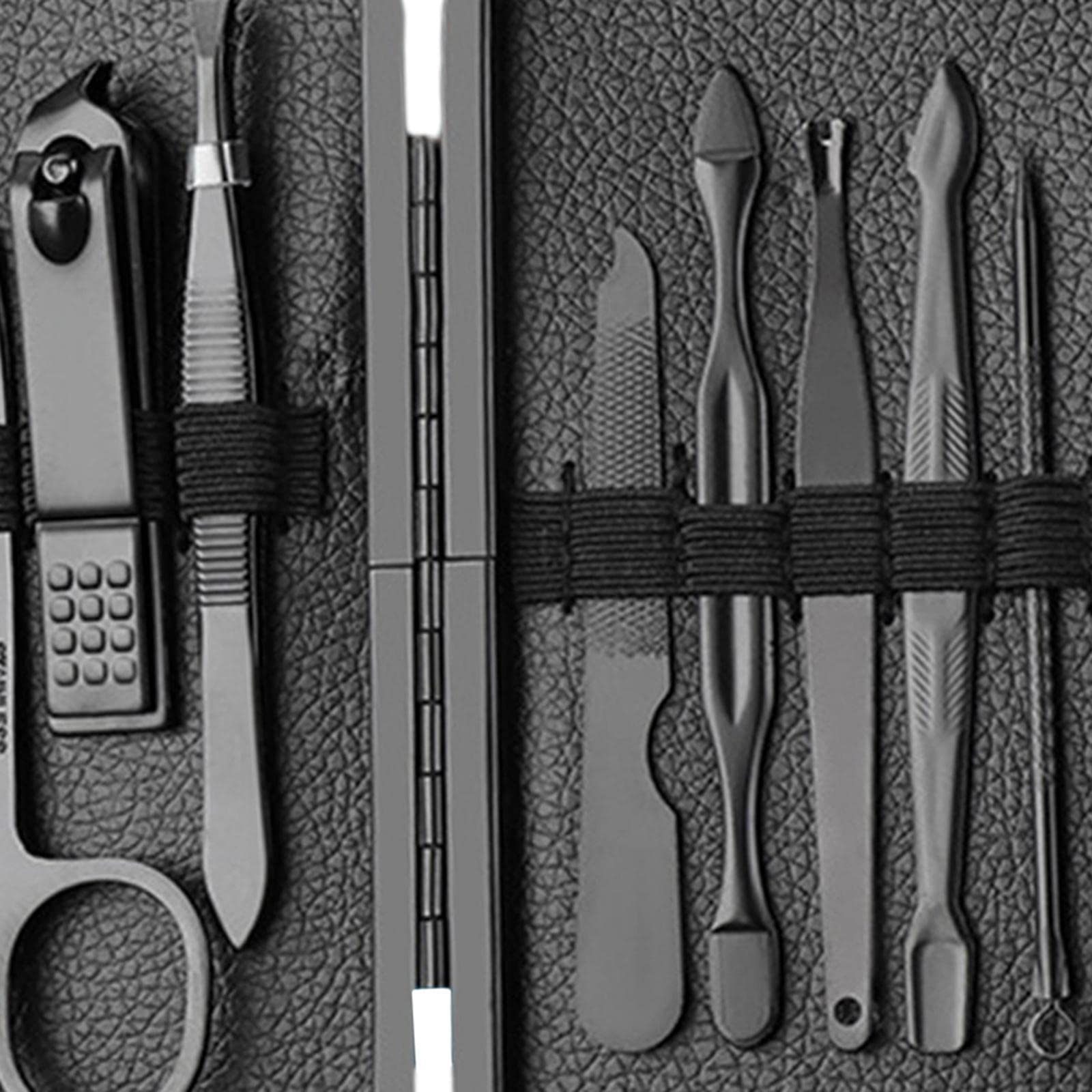 Professional Manicure & Pedicure Kit - 18PCS High Precision Stainless Steel Nail Clippers, Cutters & Scissors with Leather Case - Perfect for Home, Travel & Salon Use