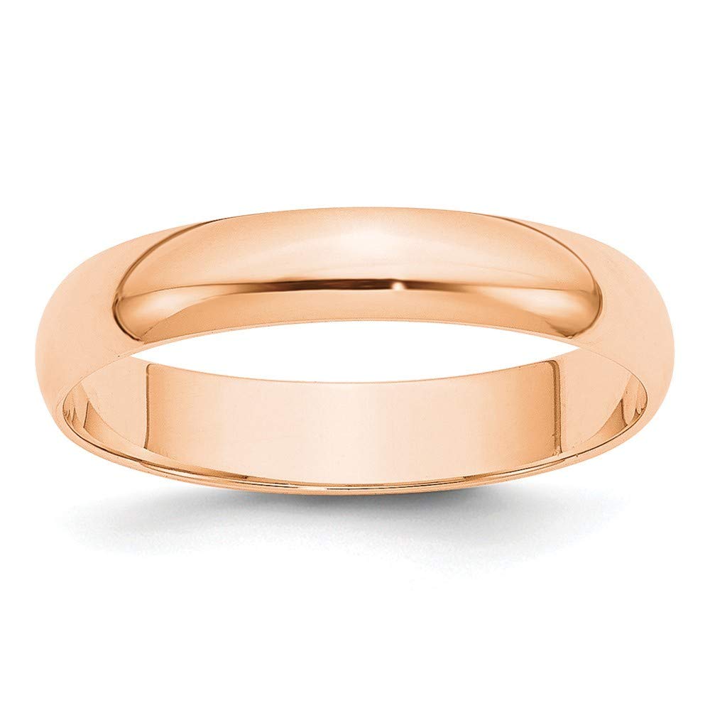 10K Gold Half Round Band Ring for Women - White Gold, Yellow Gold, Rose Gold - Available in Sizes 2.5mm to 8mm (2mm, 3mm, 4mm, 5mm, 6mm, 7mm) - Elegant Jewelry Gift for Anniversary, Wedding, Birthday & Everyday Wear