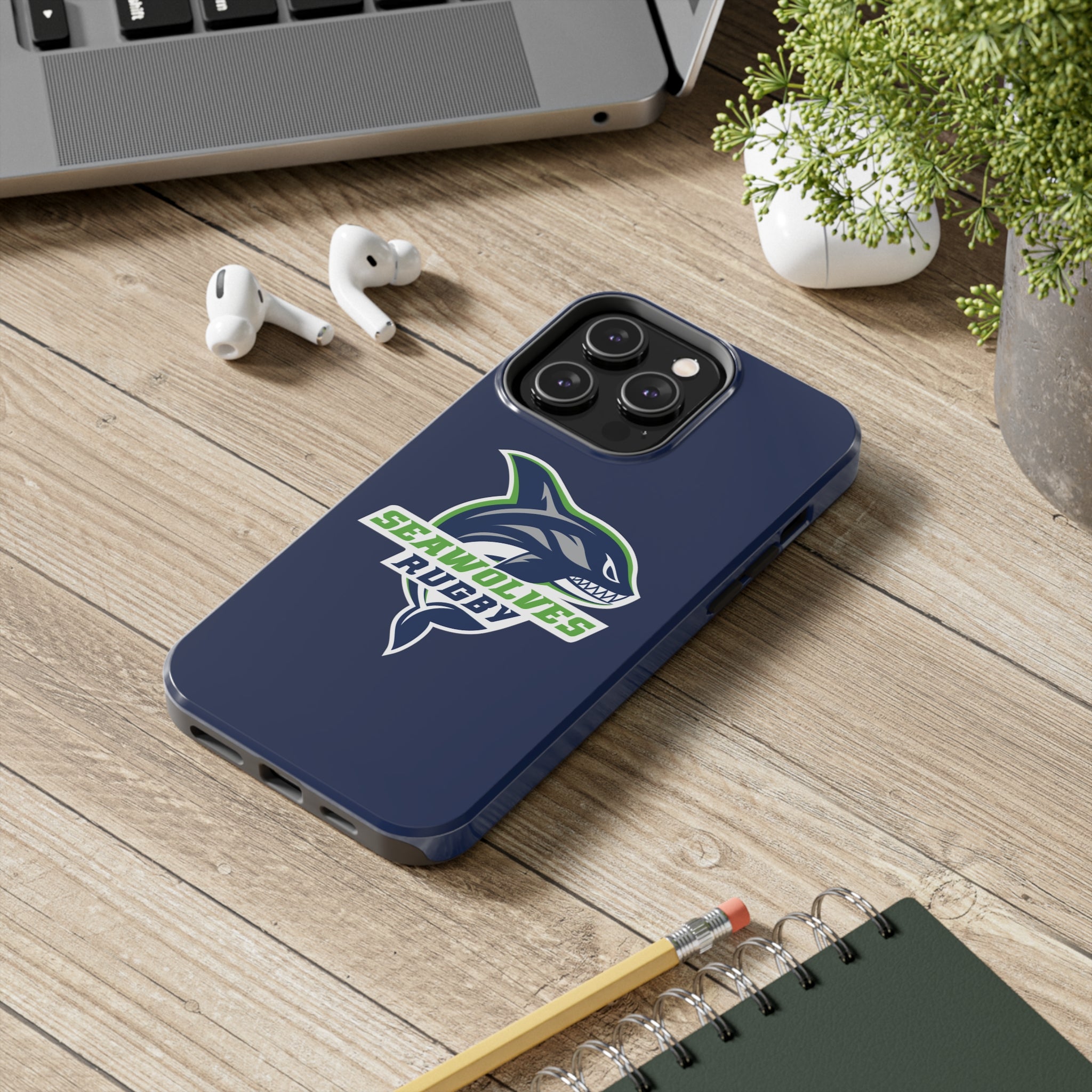 Seawolves Navy Rugged Phone Case - Shockproof & Durable Protection for iPhone & Samsung - Perfect for Outdoor Adventures, Work & Daily Use
