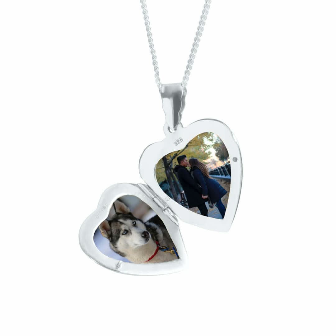 Elegant Filigree Heart Locket Necklace in Sterling Silver with Photo Insert & Custom Engraving - Perfect for Valentine's Gifts, Anniversary Presents & Bridal Jewelry