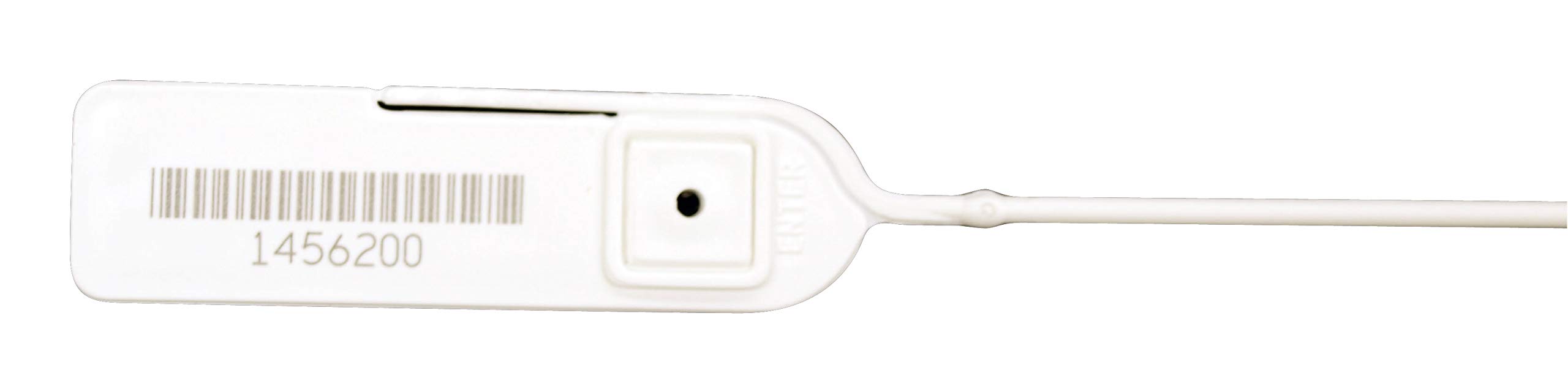 J-Lok 8in (200mm) Pull-Tight Tamper-Evident Security Seal - White - 250 Pack - Barcode & Number Laser-Etched - Ideal for ATM Cash Cassettes, Fire Extinguisher Security, Pharmacy Totes & Cash Box Protection - Perfect for Banking, Retail & Industrial Safety Applications
