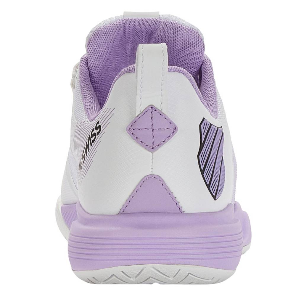 K Swiss Ultrashot Team Women's Tennis Shoes - White & Purple | Lightweight & Durable Court Shoes for Women | Perfect for Tennis, Training & Casual Wear