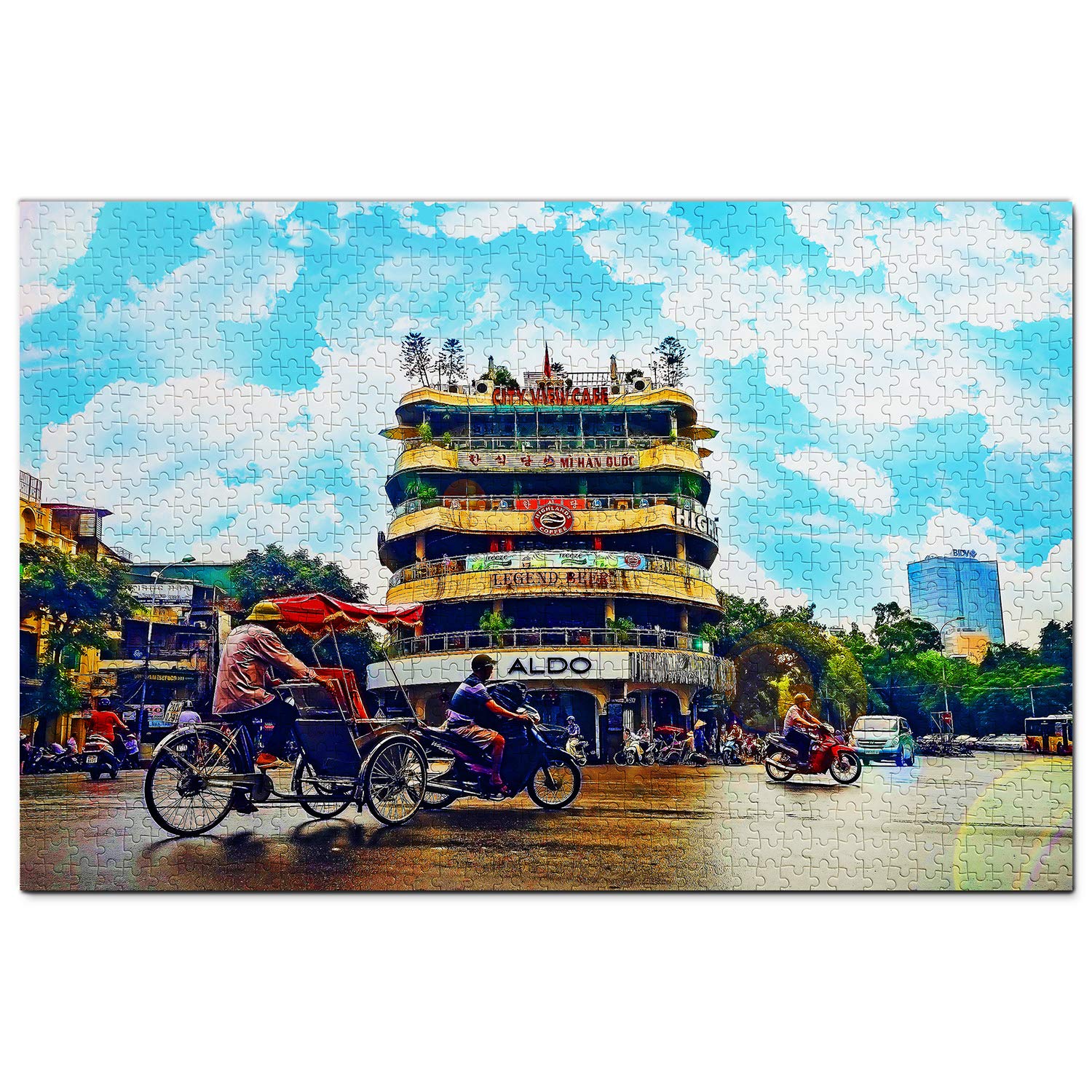 1000 Piece Vietnam Hanoi Wooden Jigsaw Puzzle - Scenic Travel Souvenir & Home Decor for Adults & Puzzle Lovers (Perfect for Relaxation, Gifts & Family Game Nights)