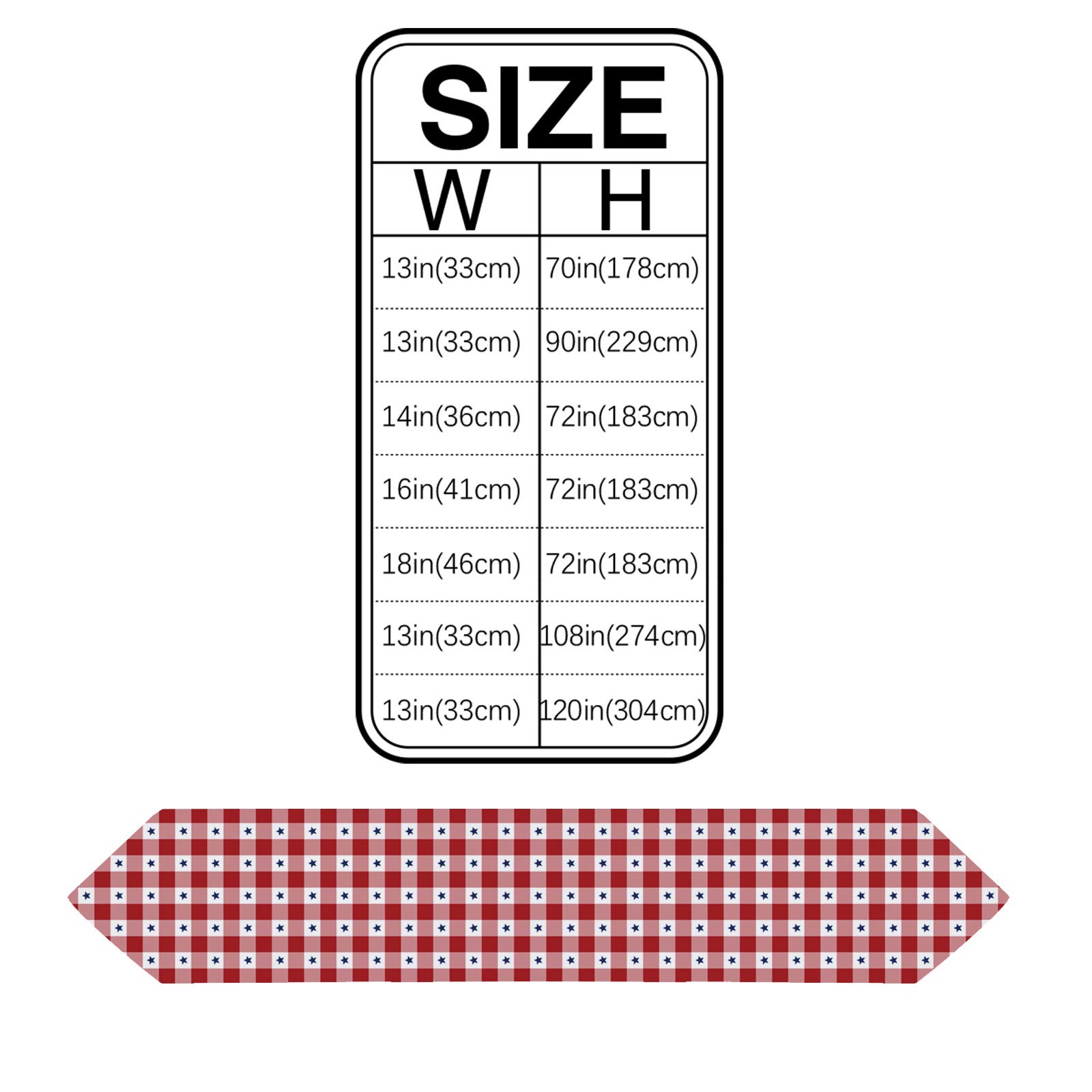 LooPoP 4th of July Table Runner - 72 Inch Cotton Linen Patriotic American Flag Table Decor for Independence Day, Weddings, Dining & Farmhouse Style - Red White Blue Theme for Party, Picnic & Holiday Celebrations