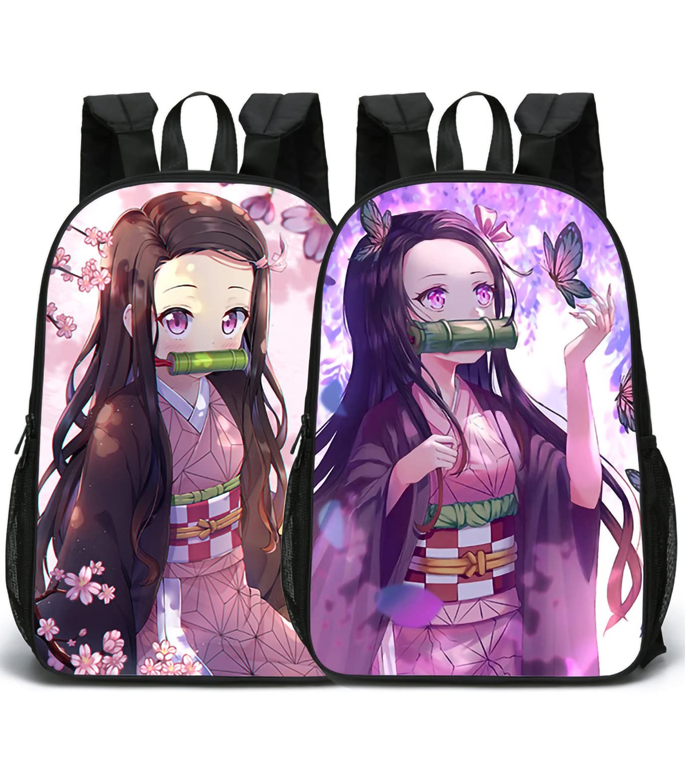 Anime Backpack for Women & Men - Double-Sided Two-Way Wear Cartoon Design Casual Laptop Backpack - Perfect for School, Work, Travel & Anime Conventions
