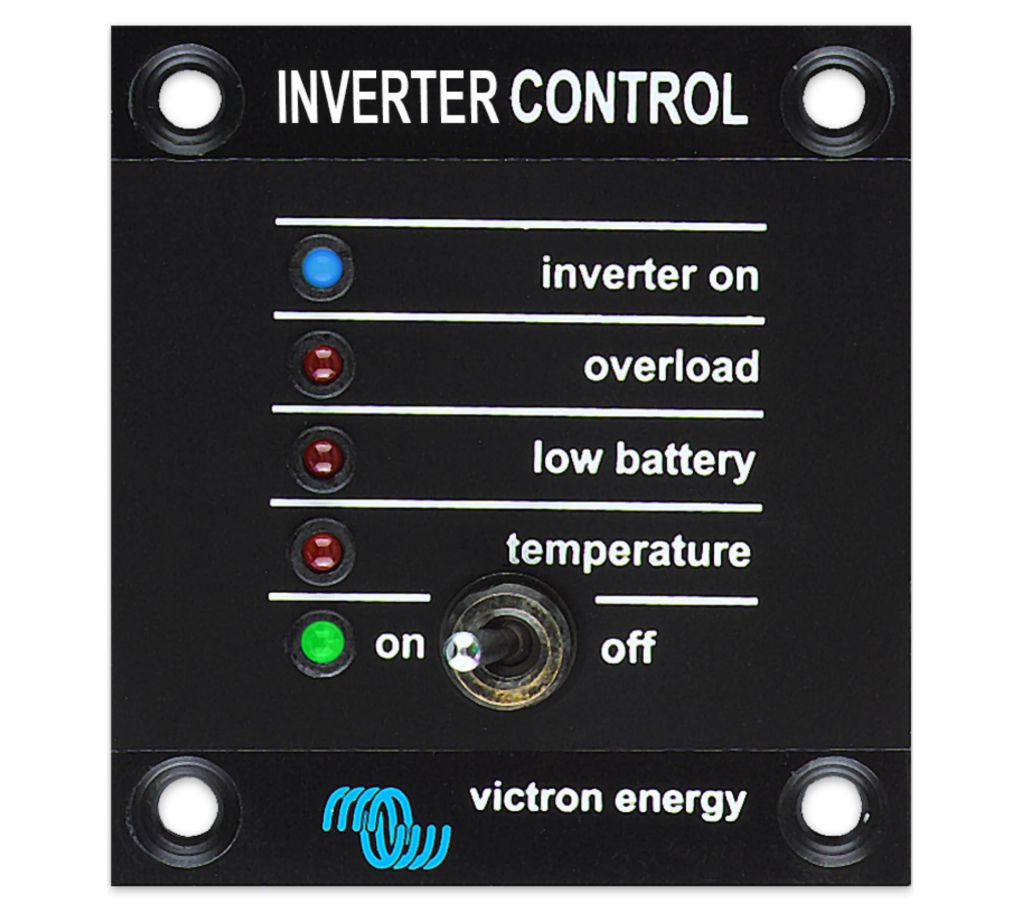 Victron Energy Inverter Control Panel - 12V/24V/48V Solar Power System Remote Monitor with LCD Display for RVs, Boats & Off-Grid Homes