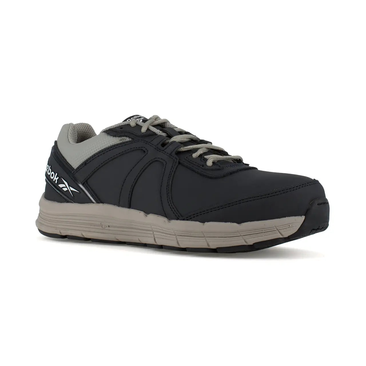 Men's Steel Toe Athletic Work Shoes - Navy/Grey - Lightweight Safety Shoes for Construction, Warehouse & Outdoor Work