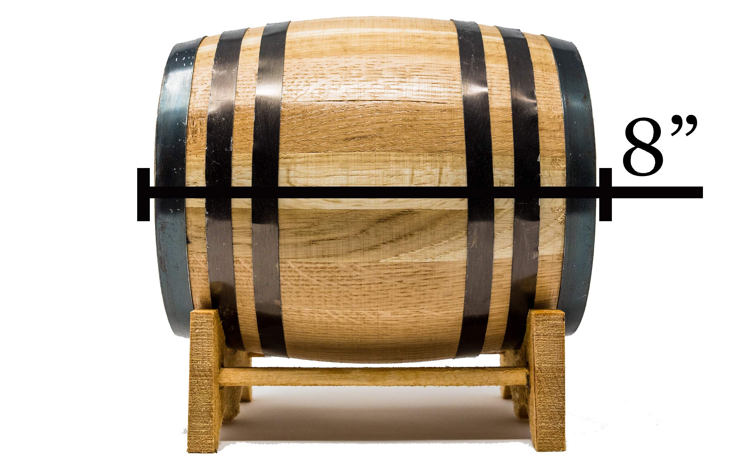 Personalized Engraved White American Oak Aging Barrel (3 Liter) - Premium Wooden Whiskey, Bourbon, Wine & Spirits Barrel for Home Brewing & Aging | Custom Name/Design | Perfect for Home Bar, Gifts & Craft Distilling