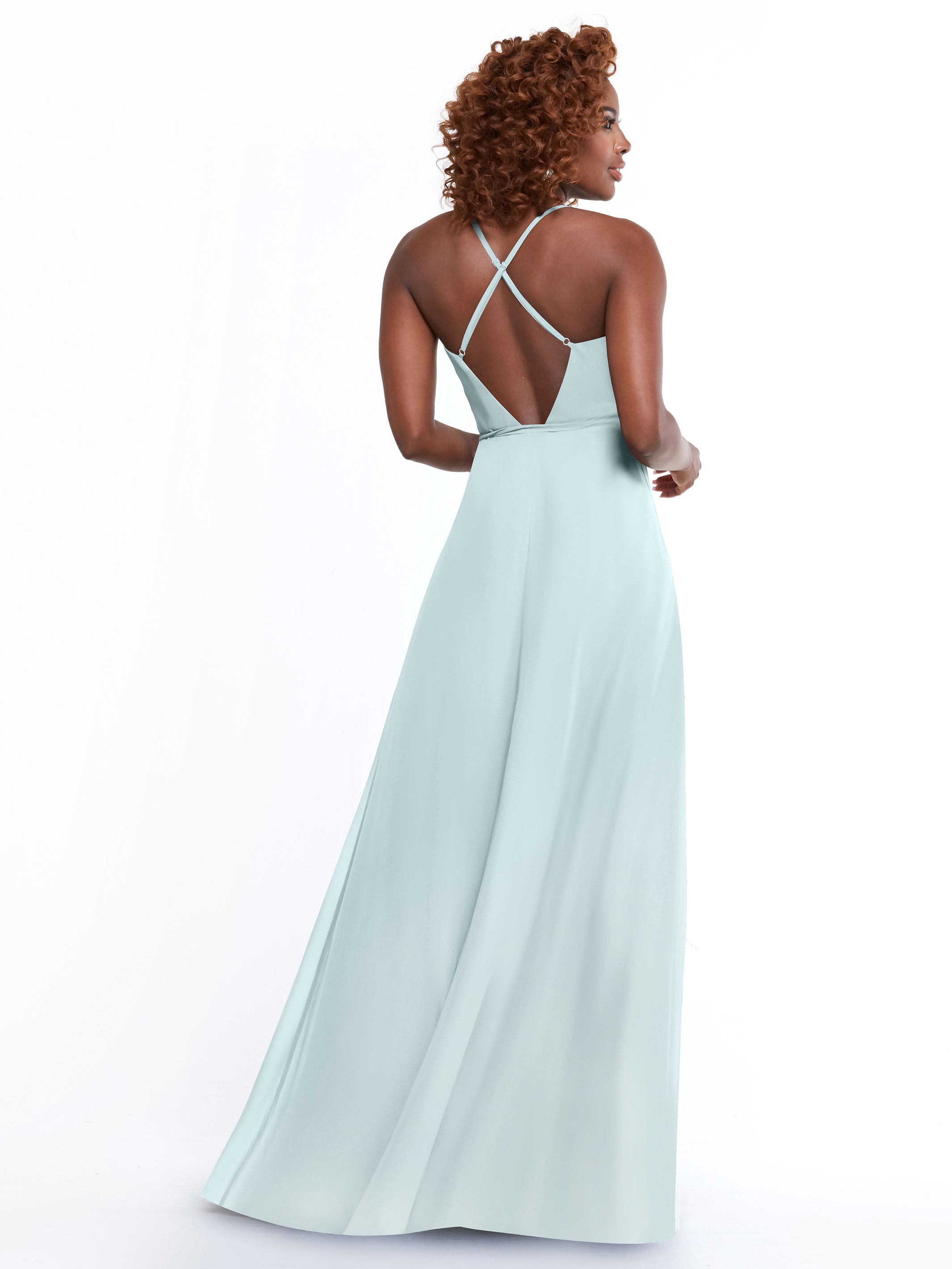 Elegant 80171 Sheath Chiffon Bridesmaid Dress with Adjustable Self-Tie Sash - Perfect for Weddings, Formal Events & Special Occasions