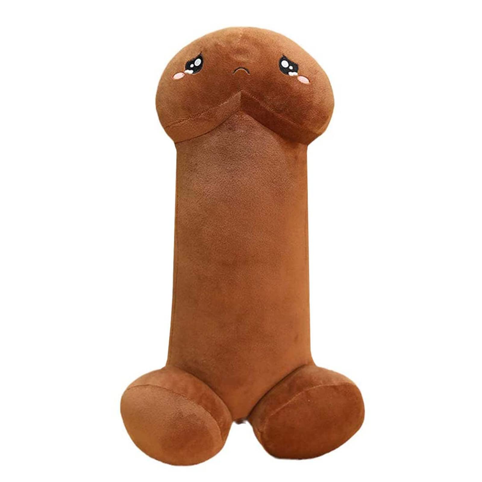 Extra Large Funny Plush Pillow - Soft Stress Relief Cute Plush Toy, Full Body Hug Pillow for Adults & Kids (Brown, 43.3 Inch) | Perfect Gift for Valentine's Day, Girlfriend, Birthday & Home Decor