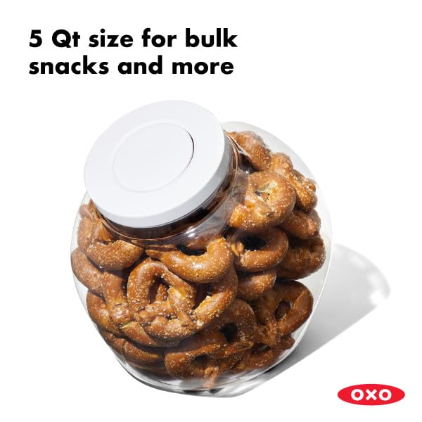 OXO Good Grips 5.0 Quart Large Airtight Food Storage Container - BPA-Free Plastic Jar for Cookies, Flour, Sugar & Dry Goods | Kitchen Pantry Organization & Bulk Food Storage