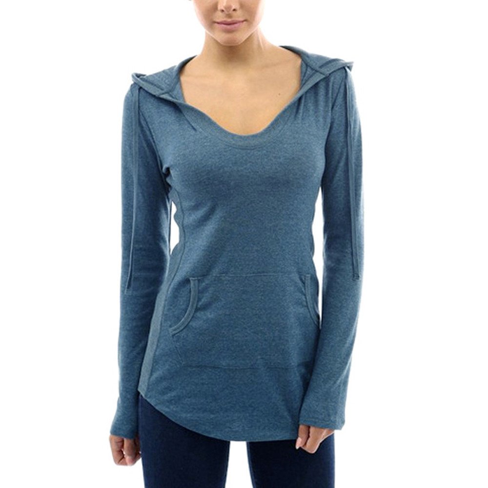 Women's Slim Fit Hoodie with Pocket - Long Sleeve Pullover Sweatshirt for Casual Wear, Workout & Outdoor Activities